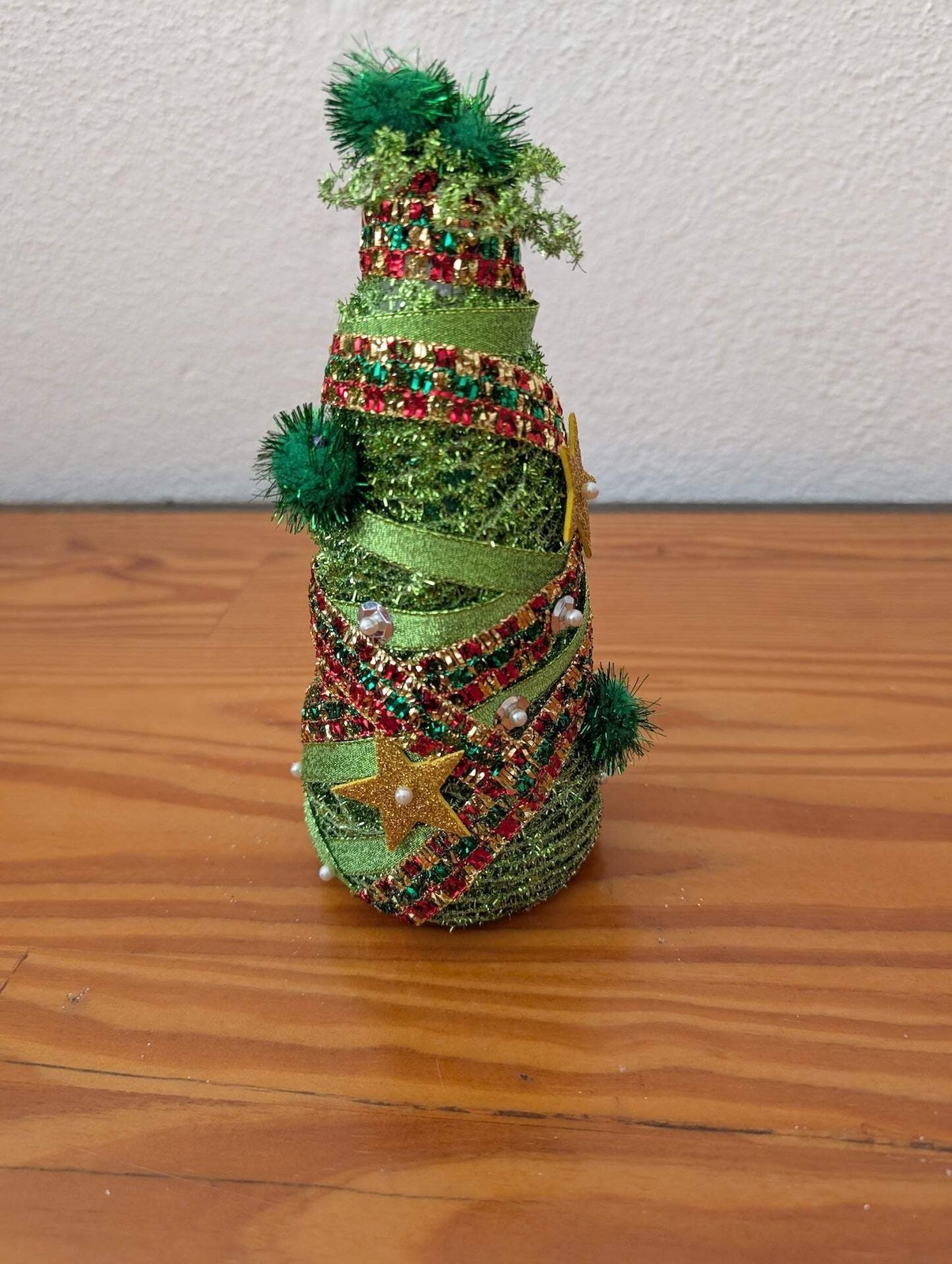Tinsel Tabletop Tree from Unknown - Holiday Decor (Plastic, Tinsel, Ribbon Decor