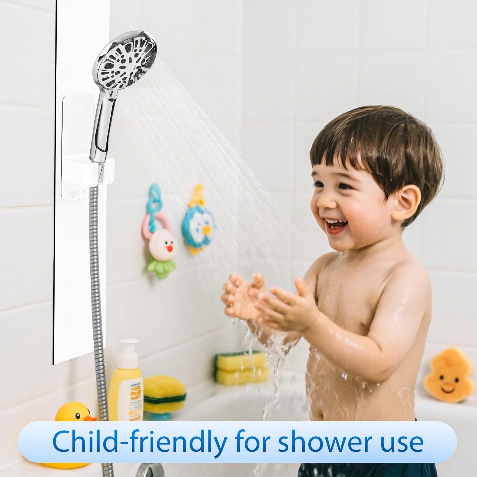 Modular Magnetic Handheld Shower Head Holder, 5-Section Customizable Sliding ...