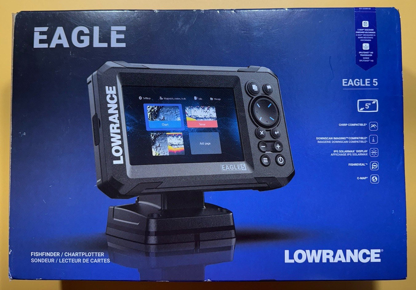 Lowrance Eagle 5 Fish Finder with SplitShot HD Transducer New Open Box