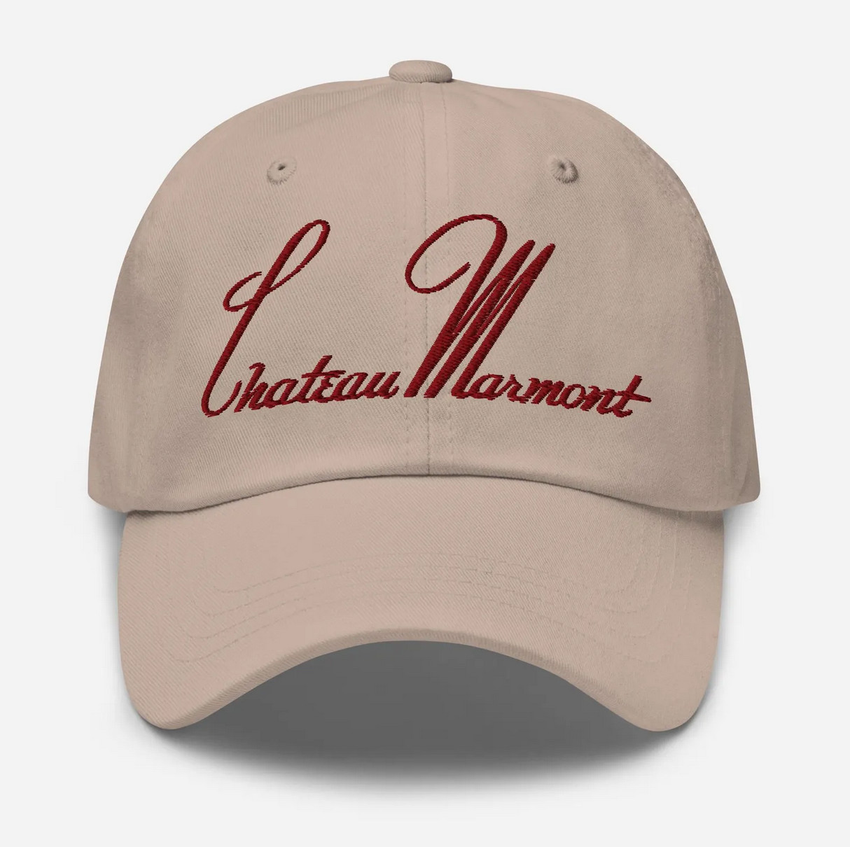 Chateau Marmont Dad Hat Burgundy Embroidered Los Angeles Baseball Cap