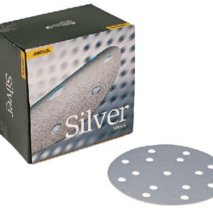 Mirka 2B-611-240 Q.Silver 6" 15 Hole Grip Vacuum Disc 240 Grit(Qty 50 per pk/bx)