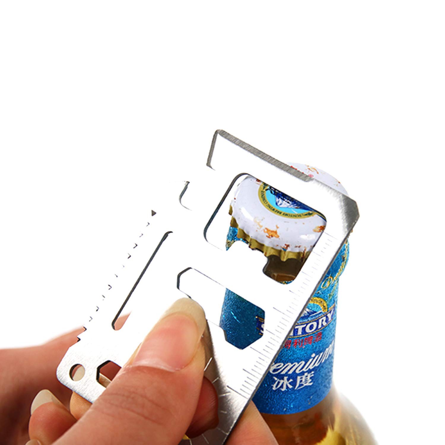 FGen 3pcs Open Bottle Cap 11 Kinds Of Multi-Function Silver Double-Row