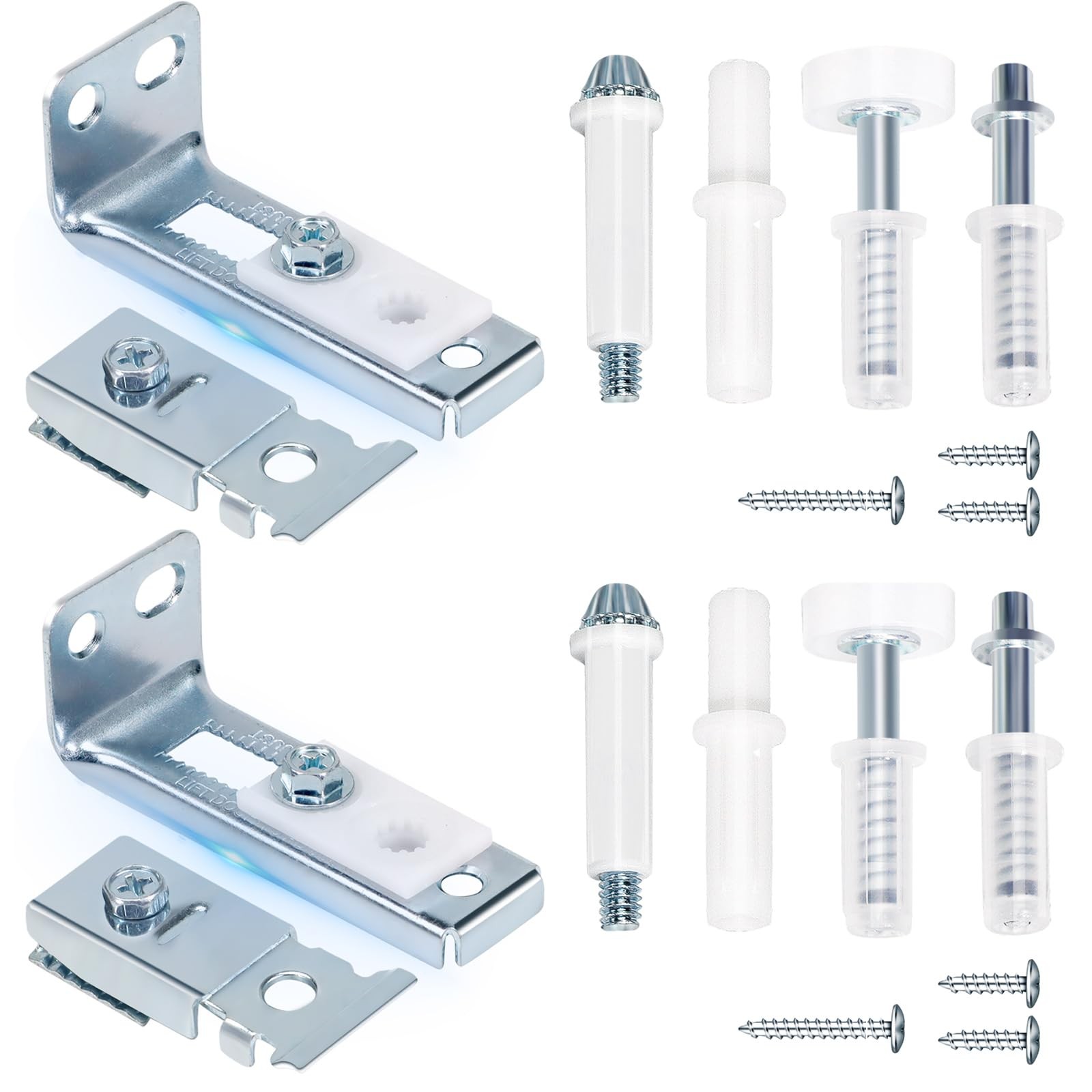 Bifold Door Hardware Repair Kit, 2-Pack Closet 2 Pack, Silver