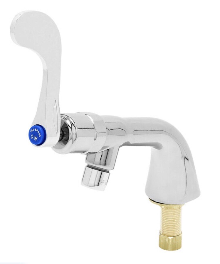 T&S B-0805-01 Metering Faucet, Single Temperature, 4” Wrist Action Handle