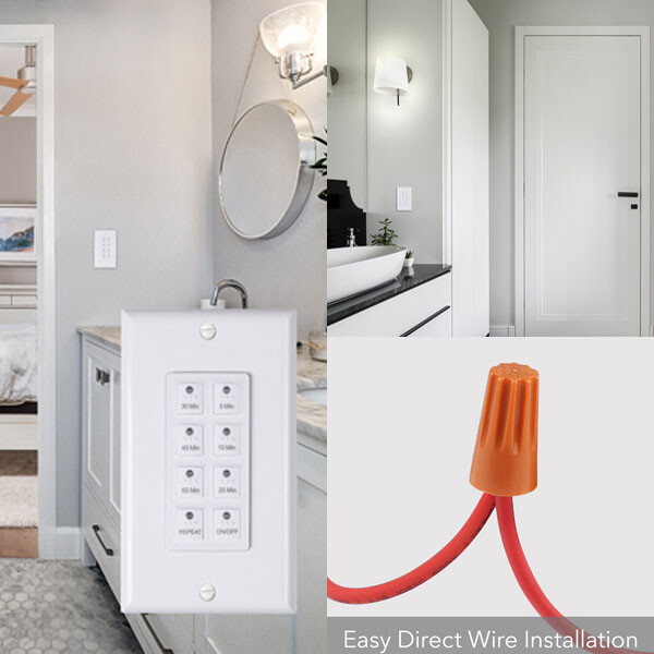 BN-LINK Countdown Digital In-wall Timer Switch 5-15-30-60 mins 2 4 hours For Fan