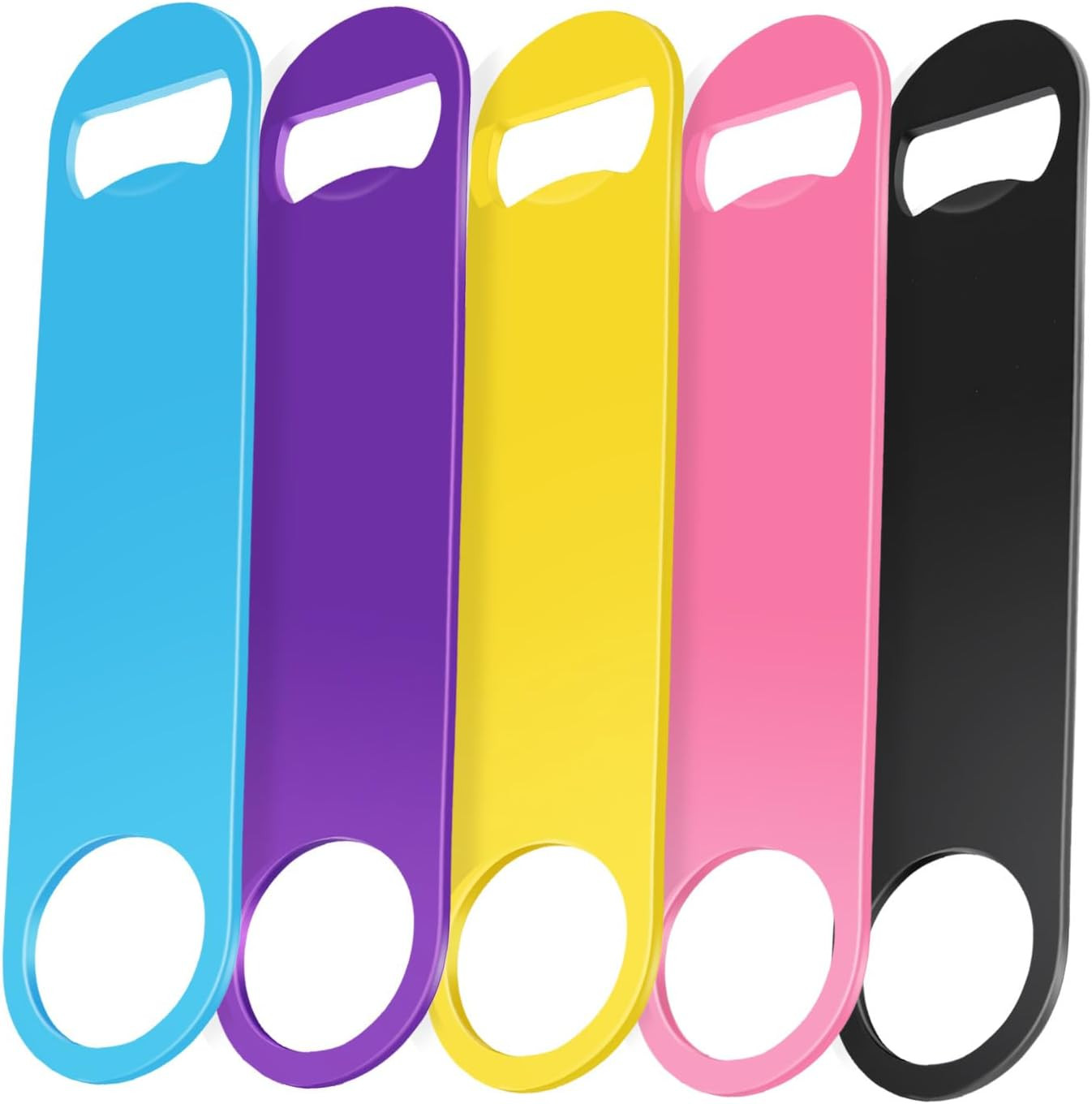 -5 Pack 7 Inches Large Colorful Beer Bottle Openers，Stainless Steel ﻿