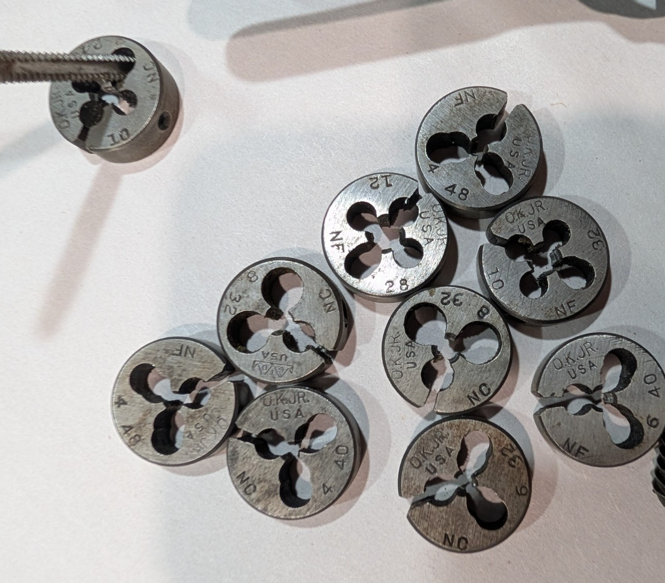 Greenfield OK Jr.Tap & Die Set SAE