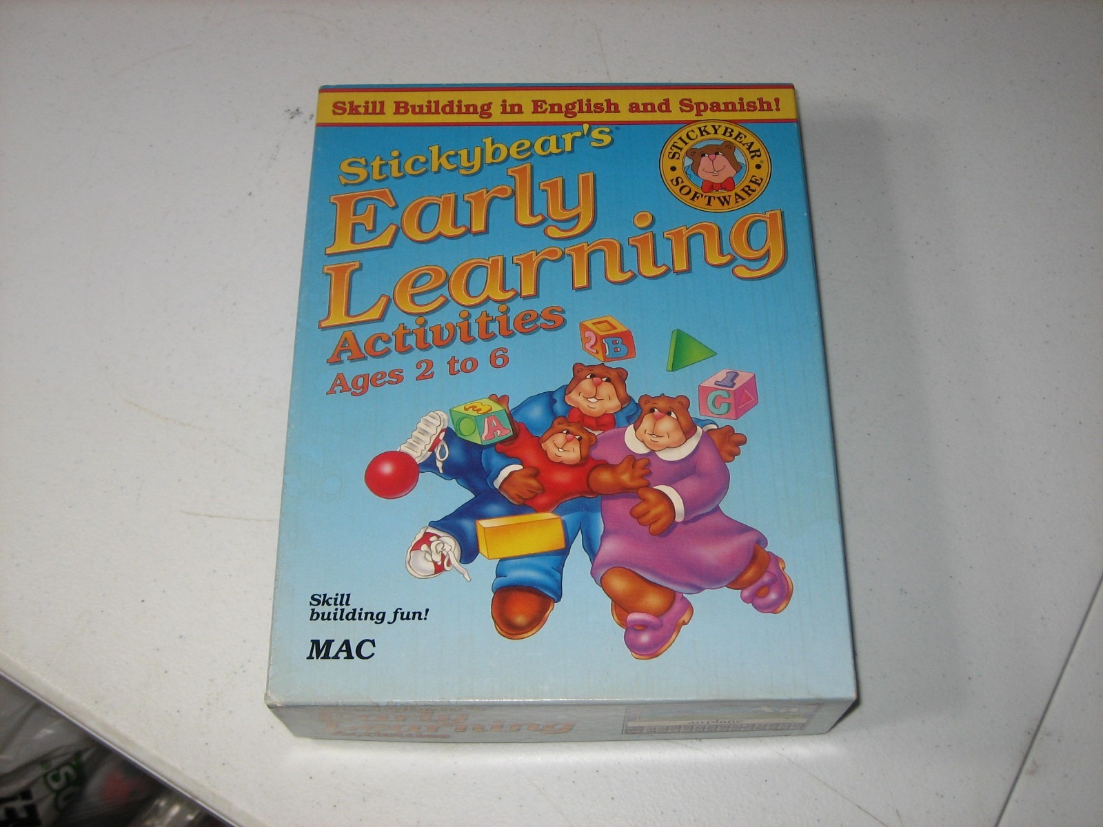 Vintage Stickybear's EARLY LEARNING AGES 2-6  Mac Software - Floppy Disc Big Box