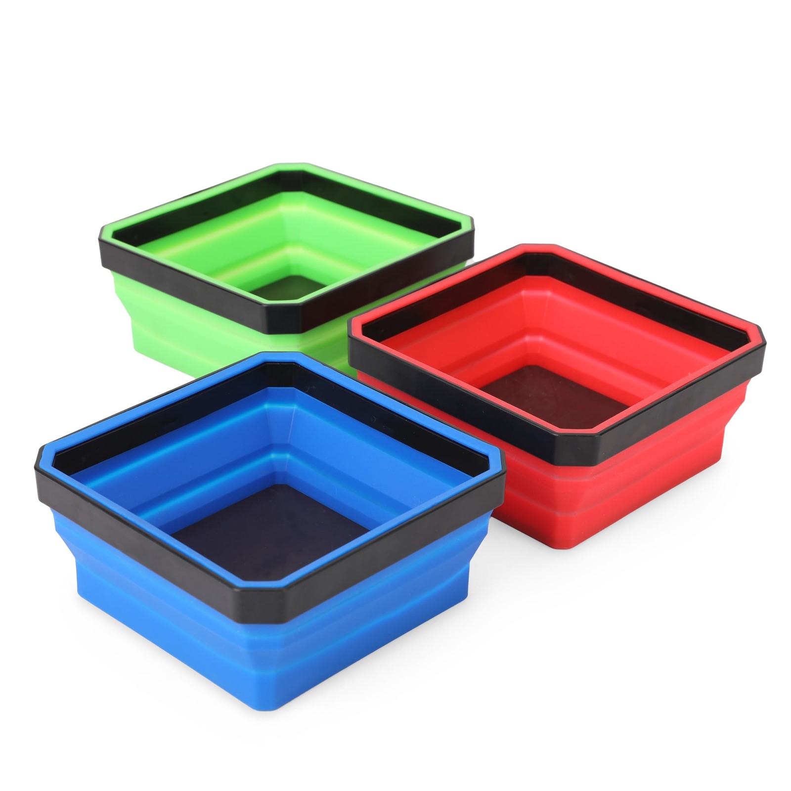 PR1ME Collapsible Magnetic Parts Tray Set, Foldable Basic Trays