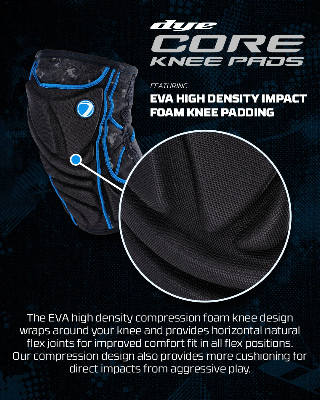 Dye Performance Knee Pads Dyecam Cyan - Large