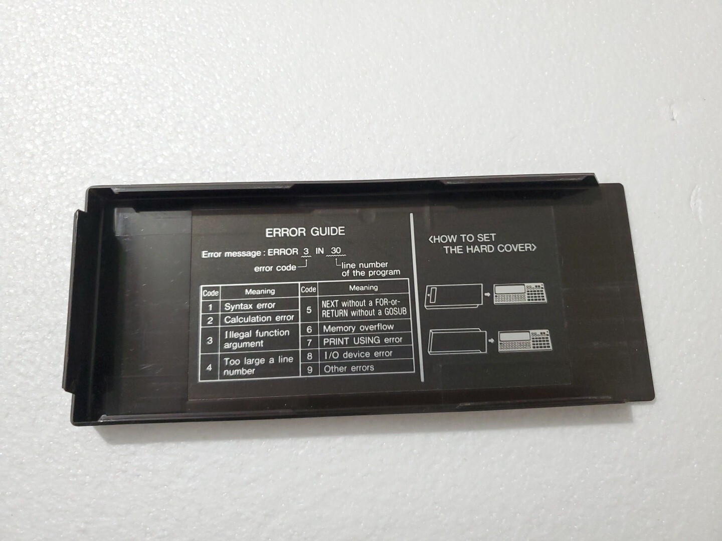 Cover ONLY for Sharp PC-1360 Calculator