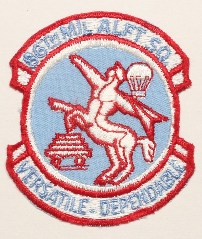 USAF Air Force Patch:  86th Military Airlift Squadron - 2 3/4"