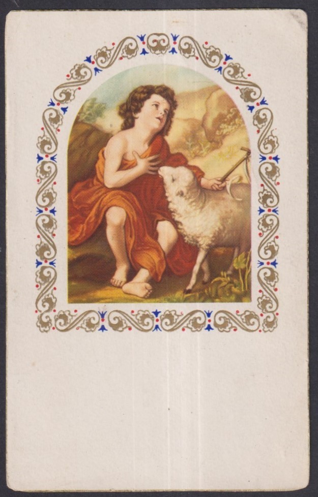 Holy card antique de San Juan Bautista santino image pieuses estampa