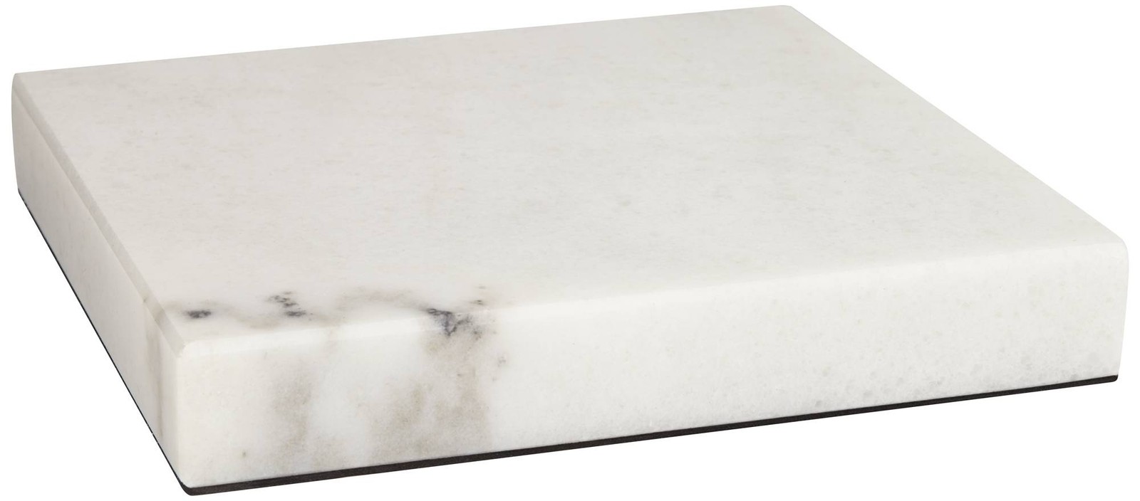 White Marble 8" Square x 1" High Pedestal Lamp Riser