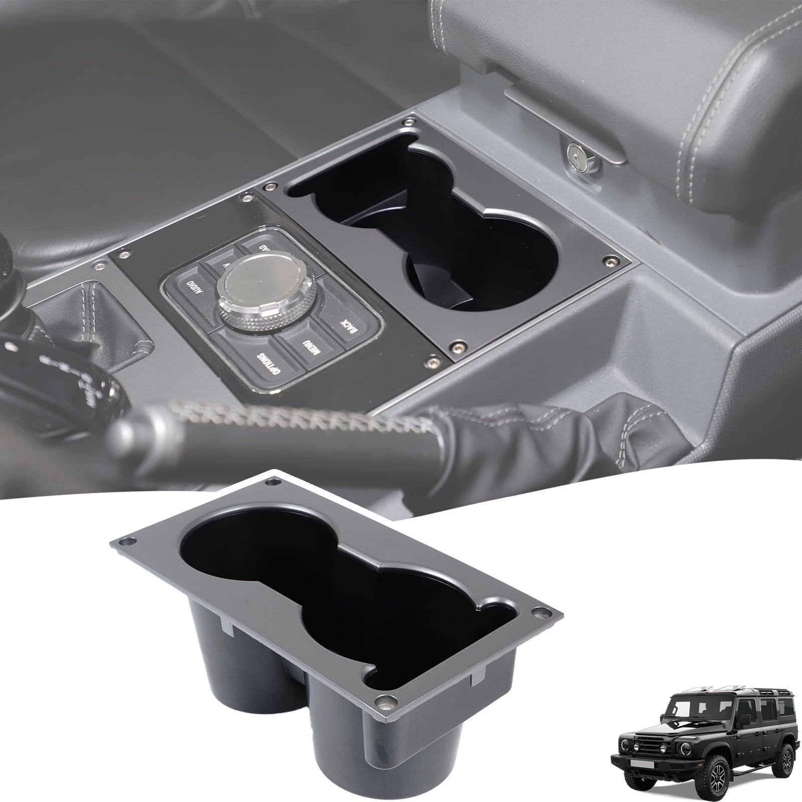 2020‑2025 Grenadier Console Cup Holder Storage Box Replacement (Grey)