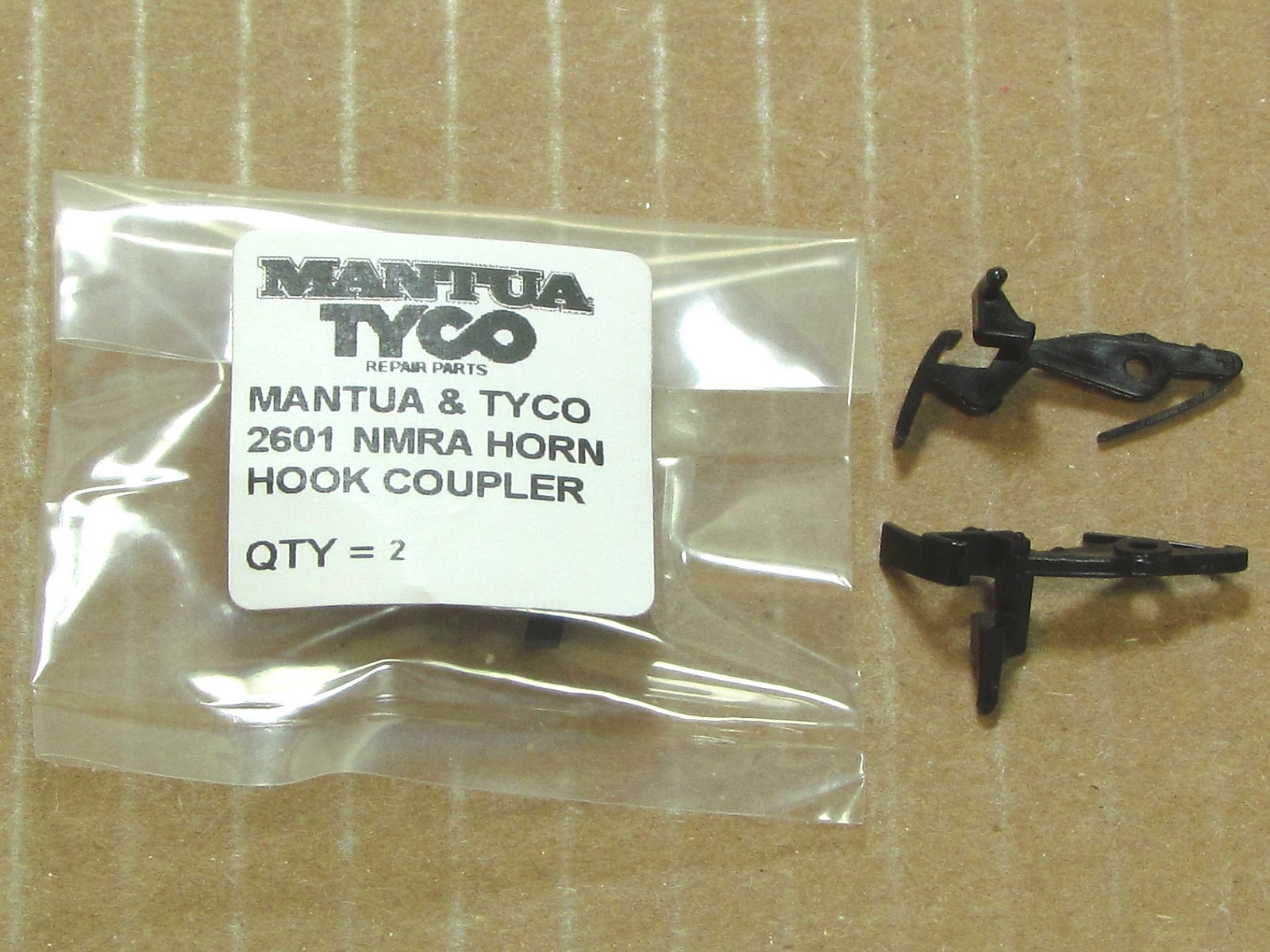 MANTUA & TYCO #2601 NMRA HORNHOOK COUPLER PAIR  FACTORY ORIGINAL PARTS HO SCALE
