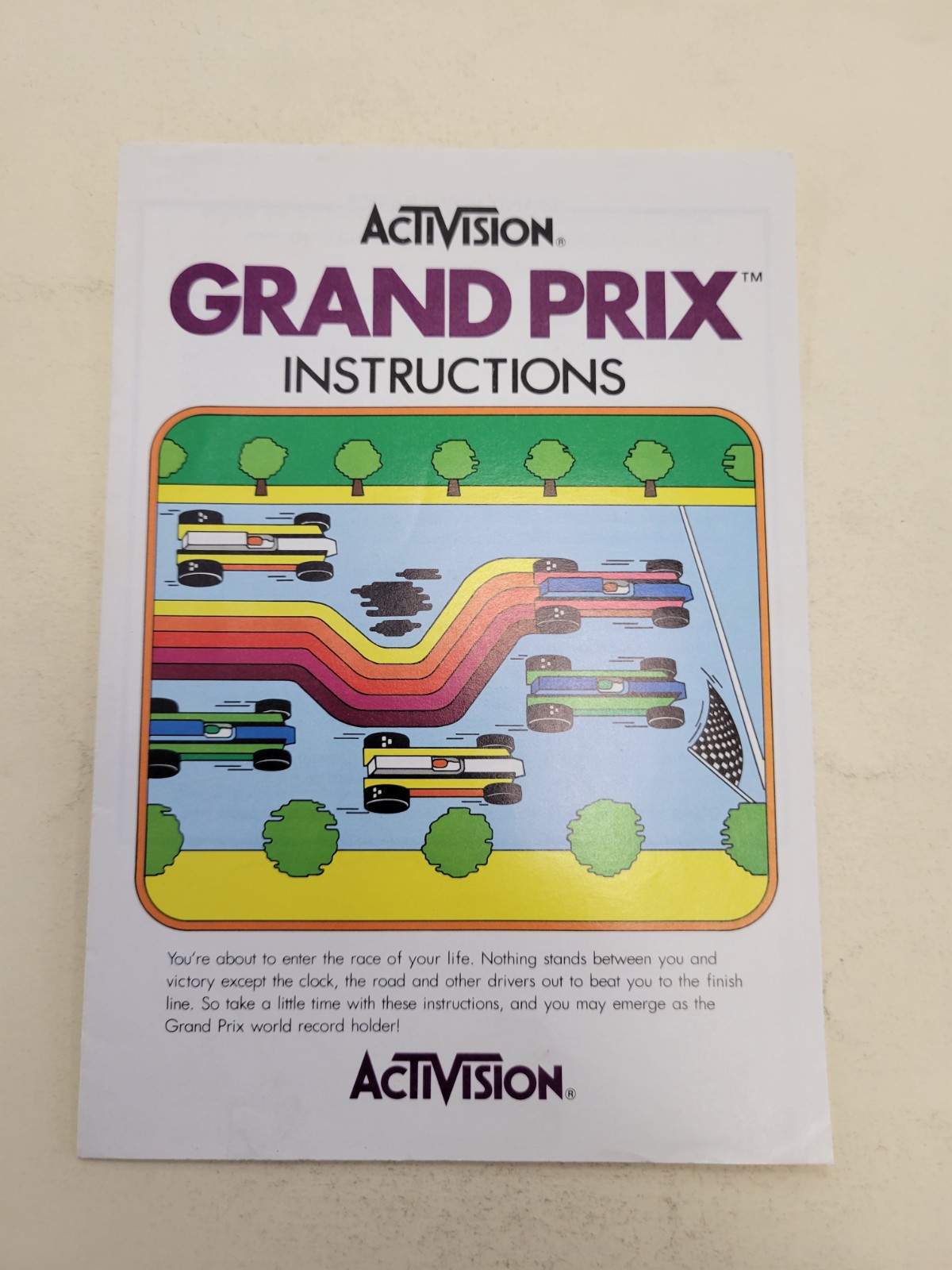 Vintage 1982 ACTIVISION: GRAND PRIX Instructions Brochure Booklet only
