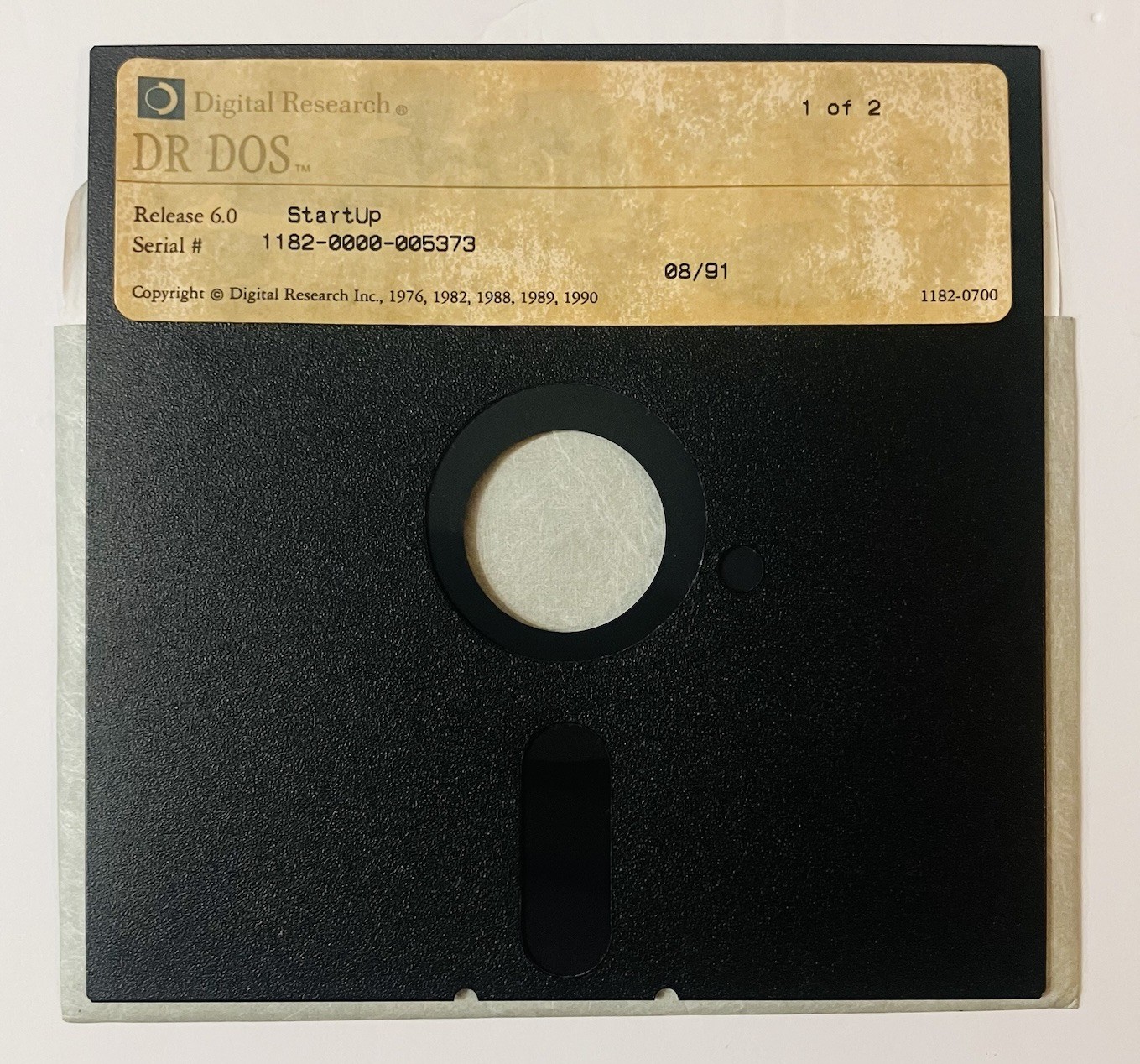 Digital Research DR-DOS 6.0 (1991) 5.25” Floppy Disk Set Startup + ViewMAX VTG