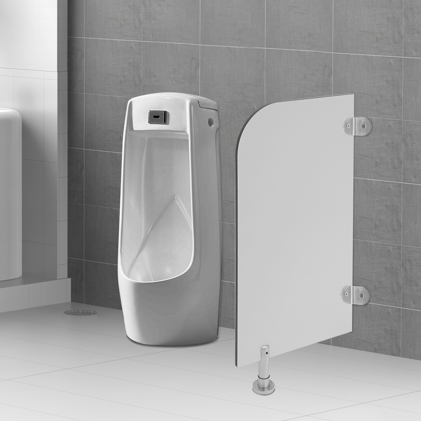 Toilet Partition Urinal Privacy Screen For Hotel Public Place Bathroom 60*80cm