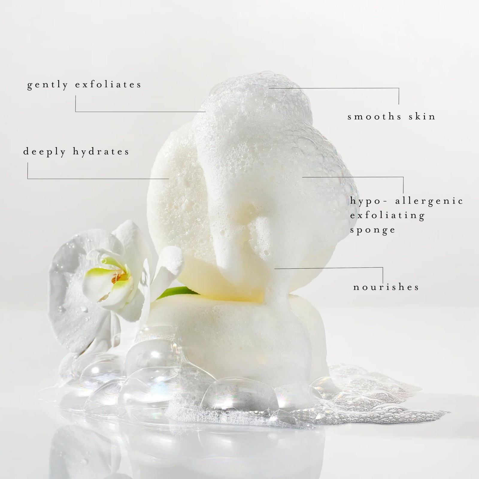 kai Body Buffer – 2 Count exfoliating Bath sponges with Built-in Cleanser,