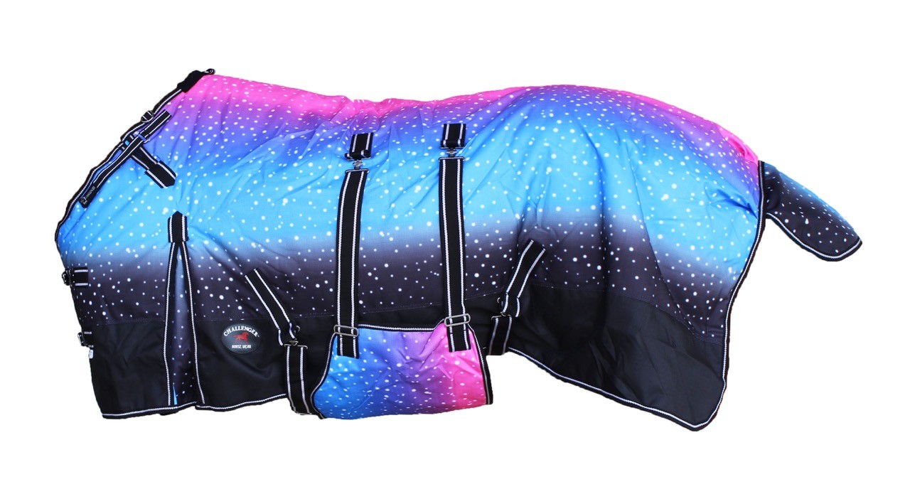 84" 1200D Turnout Waterproof Fleece Lined Medium Winter Blanket Glaxy 391LG