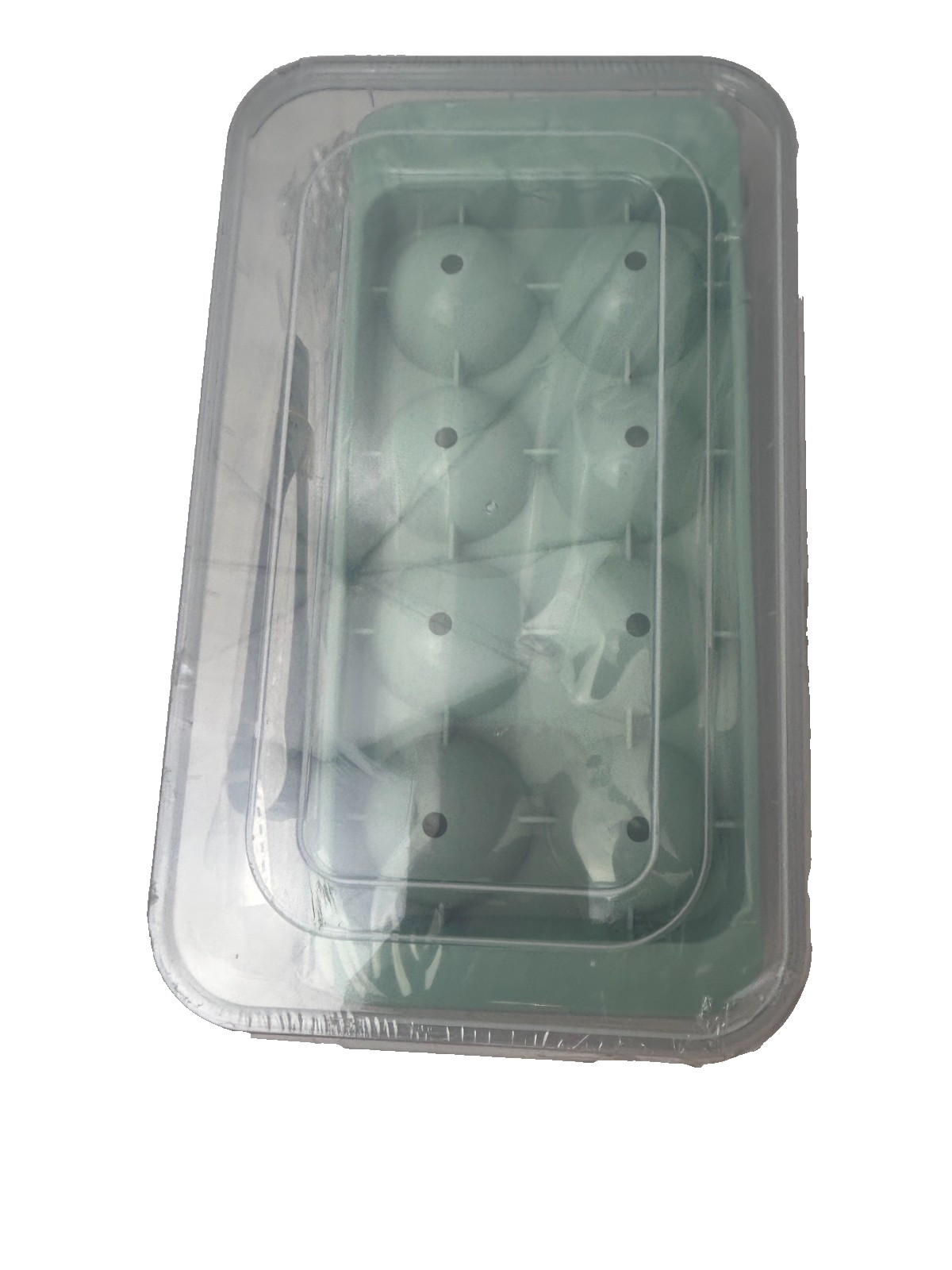 Water Round Ice Cube Maker Set 2 Pack Mint Green w Scoop Ice Sphere Trays New