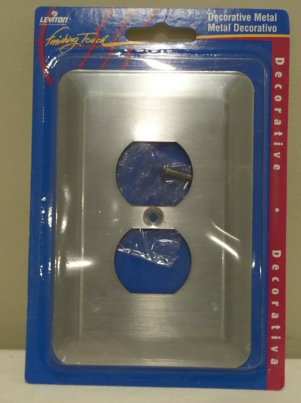 Leviton Satin Chrome Stainless Duplex Outlet Receptacle Wall Plate 89303-SSS 1G