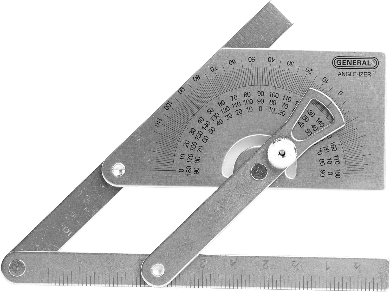 Protractor and Angle Finder #39, Stainless Steel, Outside