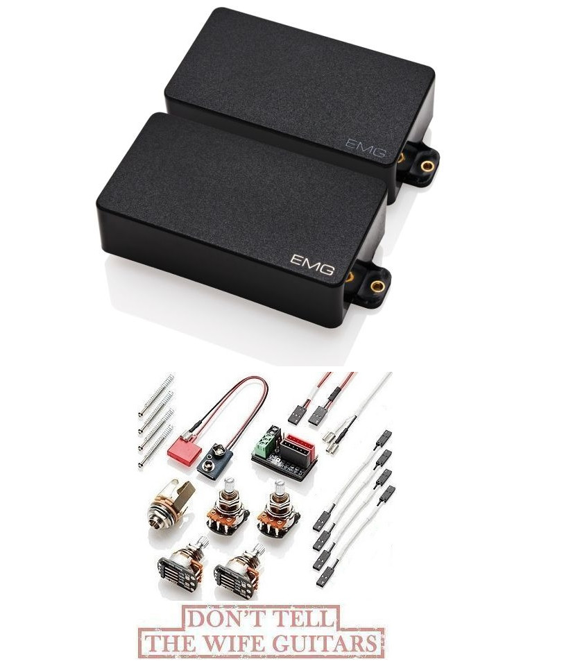 EMG 81 + 60 BLACK "ORIGINAL LOGO" SET 10mm SHORT SHAFT POTS ( LIMITED-2026 )