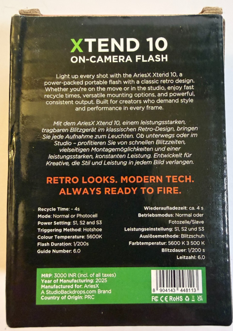 Xtend10 ariesx Bounce Zoom Slave Flash Enhance Photos, Colors & Saturation new