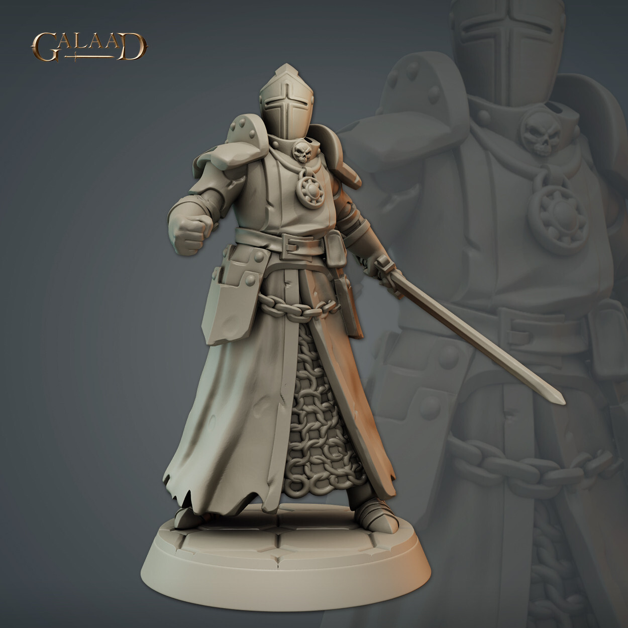 Male Cleric / Paladin A - Galaad Miniatures - Dungeons and Dragons