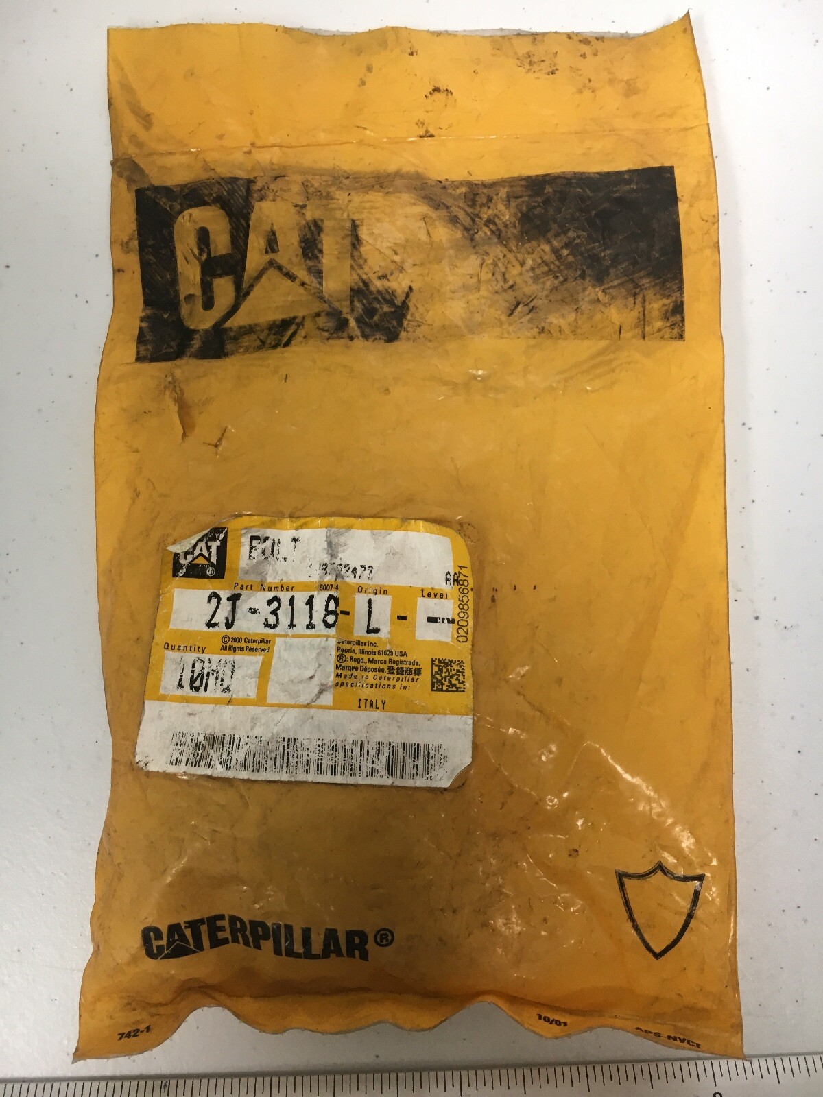 6X CATERPILLAR BOLT SELF LOCK 2J3118 NEW