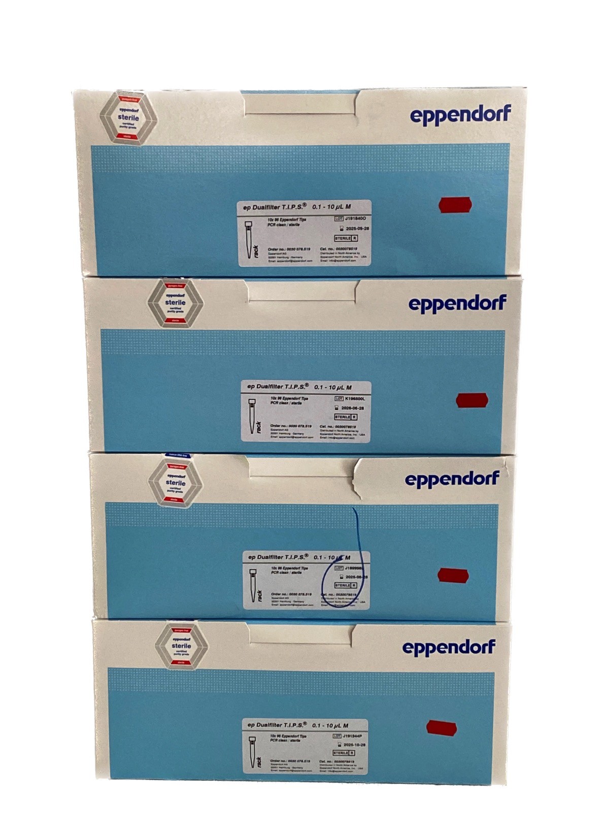 (3840) EPPENDORF ep Dualfilter T.I.P.S. 10uL M  PCR Pipet Tips 40x96 0030078519