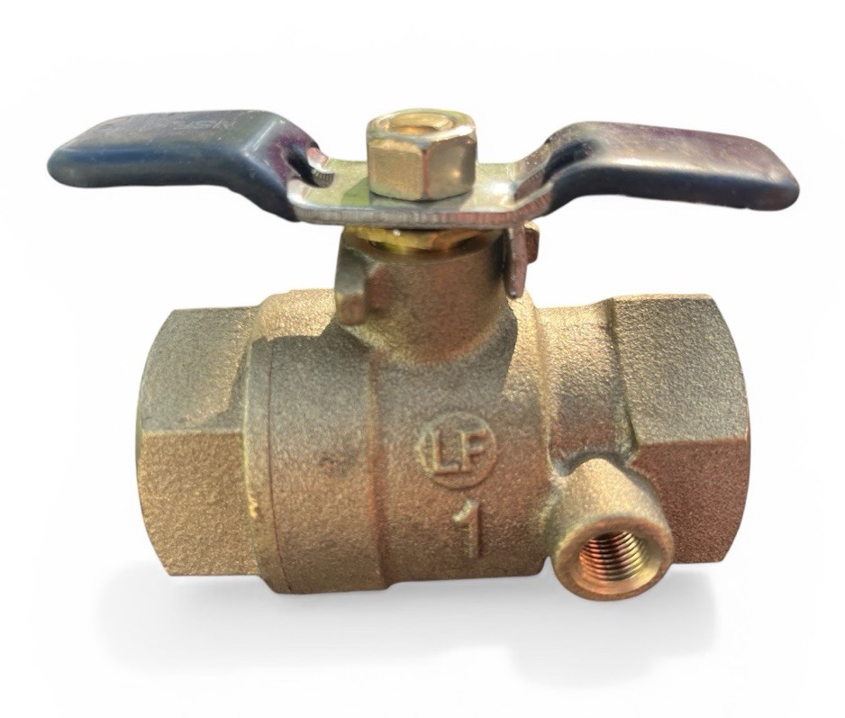 Febco LF622FT 1" Lead Free Ball Valve 600 CWP Full Port Tapped Side Port