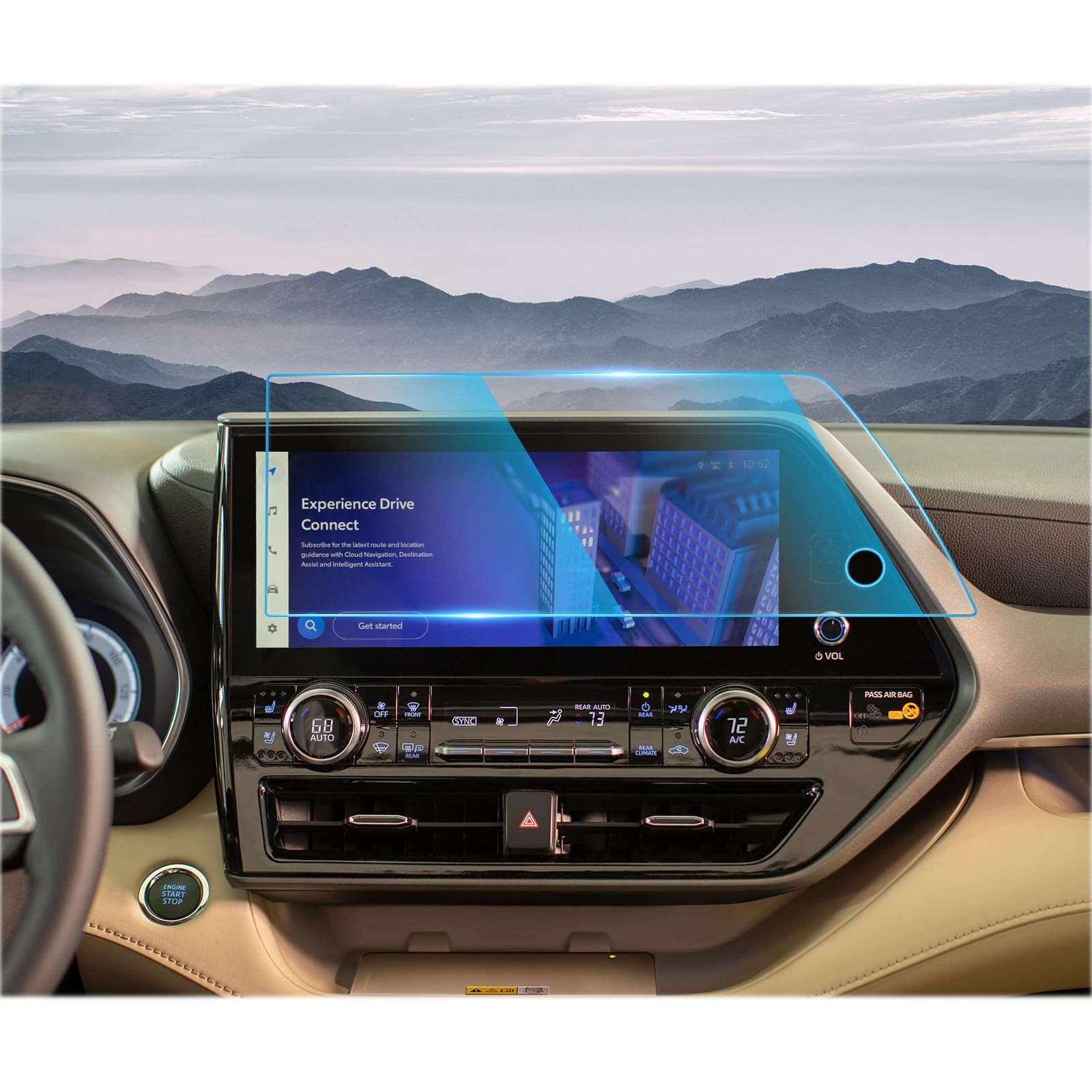 CDEFG Tempered 12.3" HD Glass, Highlander Glass
