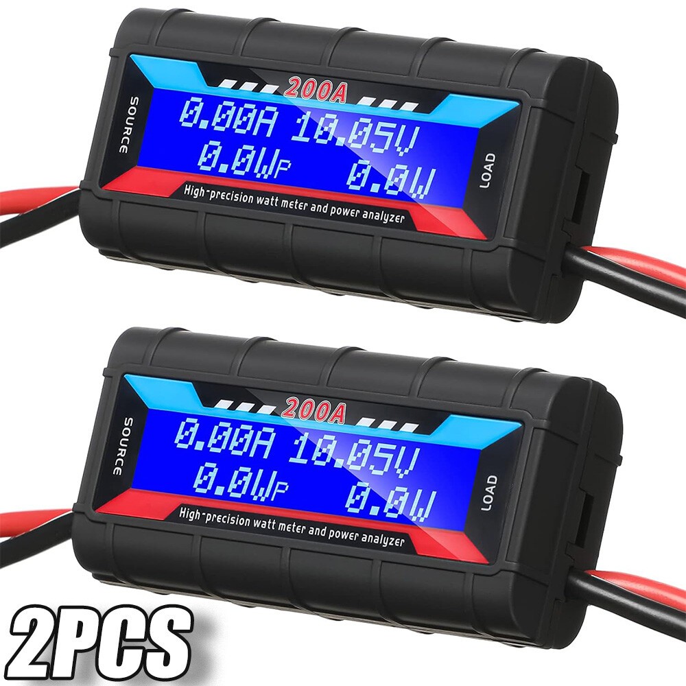 200A DC Digital Monitor LCD Volt Amp Meter Analyzer For RC Battery Solar Power