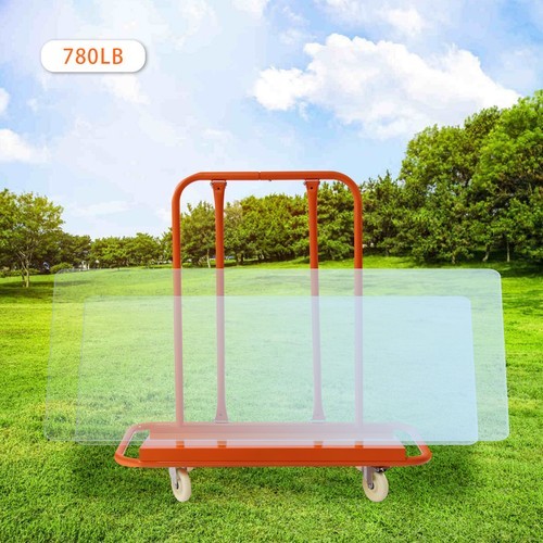 Q235 Steel Drywall Sheet Cart 4 Swivel Wheel Plywood Panel Dolly Trolley