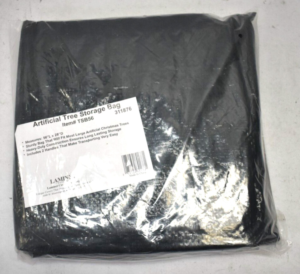 Laminet Artificial Tree Storage Bag 56" L x 28" D TSB56 311876 Black Container