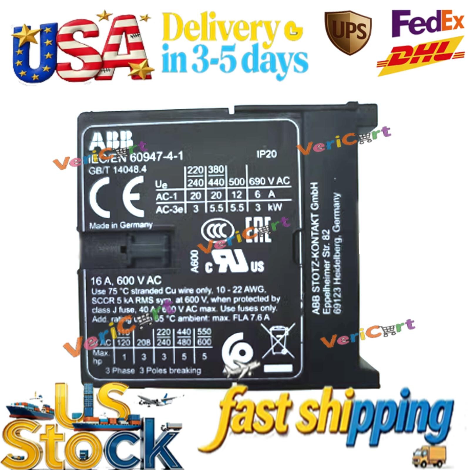 ABB IEC/EN60947-4-1 Contactor New In Box US Free TAX