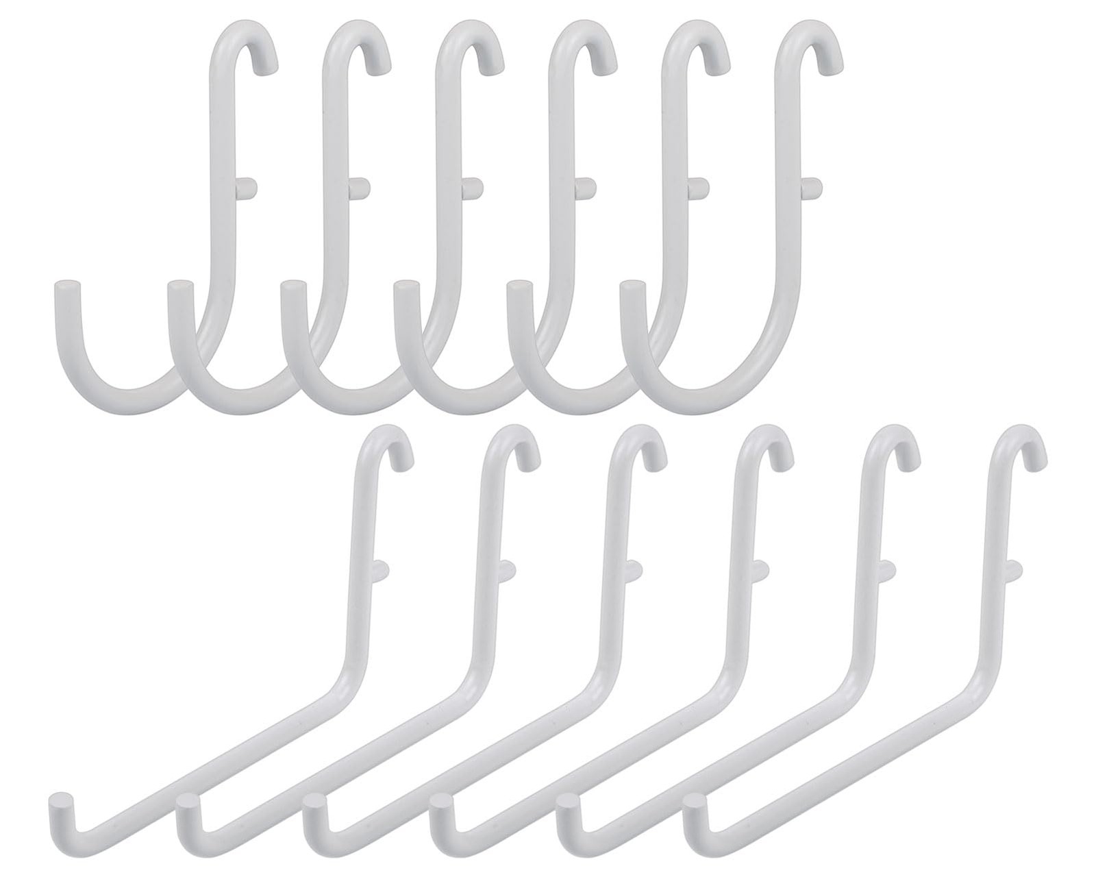 coiyie Pegboard Hooks Compatible with IKEA Skadis 12 Pack White