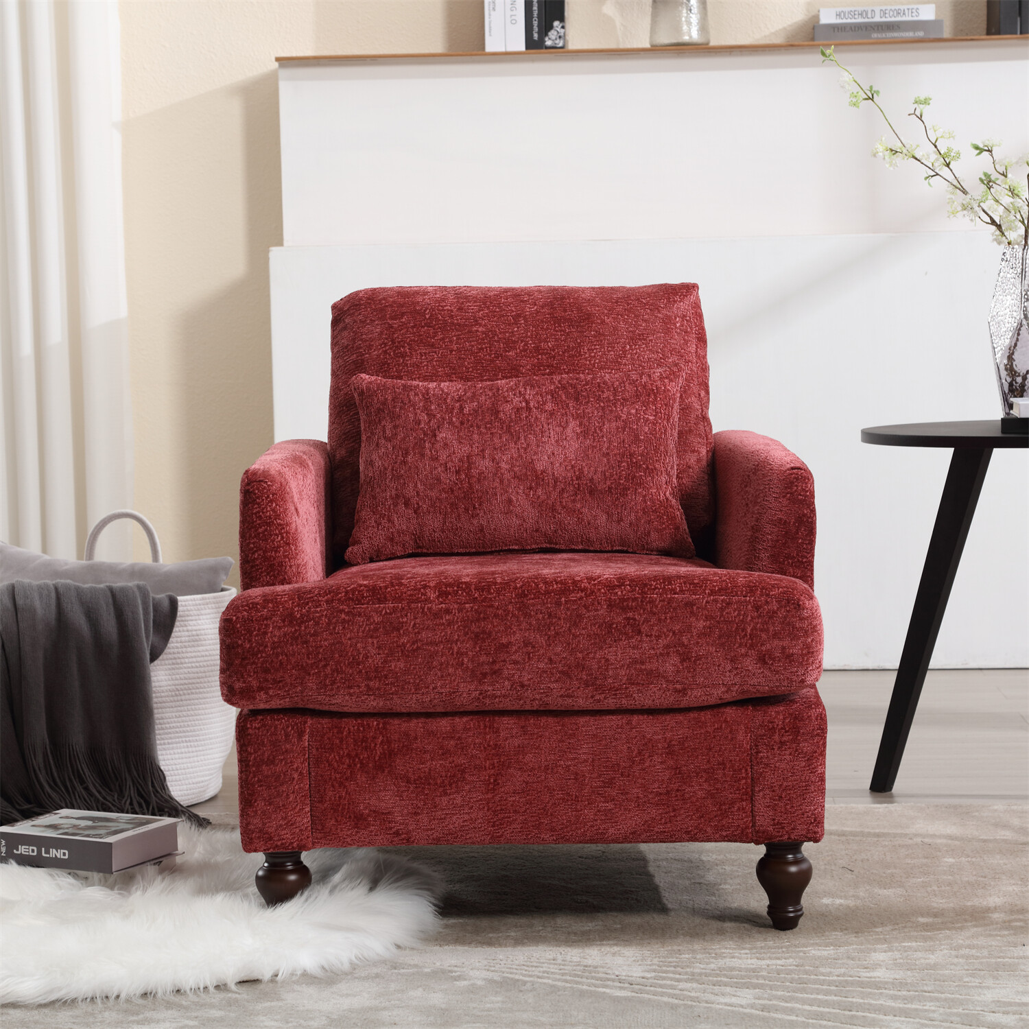 Modern Accent Chair Single Sofa Upholstered Armchair Lounge Chair Club Chair