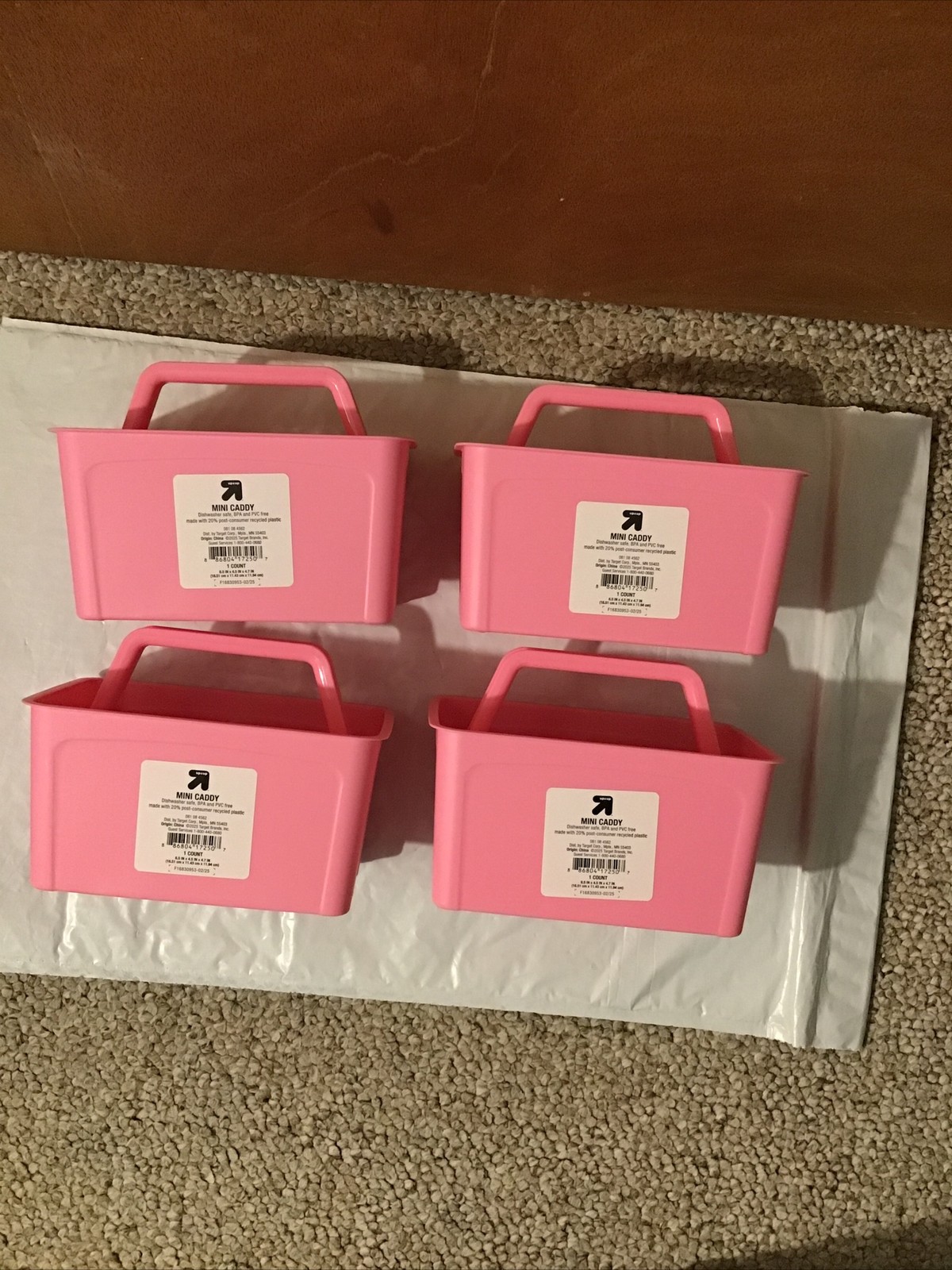 Set Of 4 Mini  Organizing Caddies