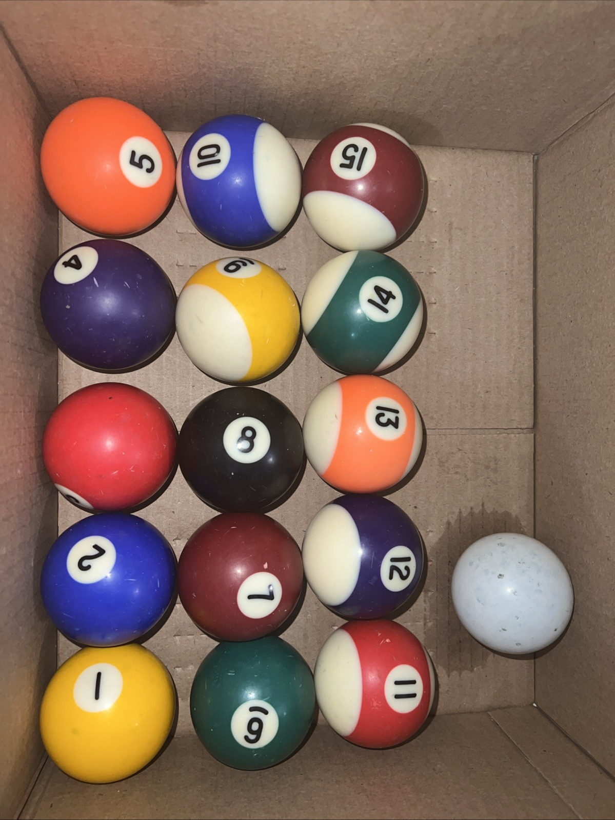 Vintage Billiard Pool Ball Set Complete 16 Ball Set