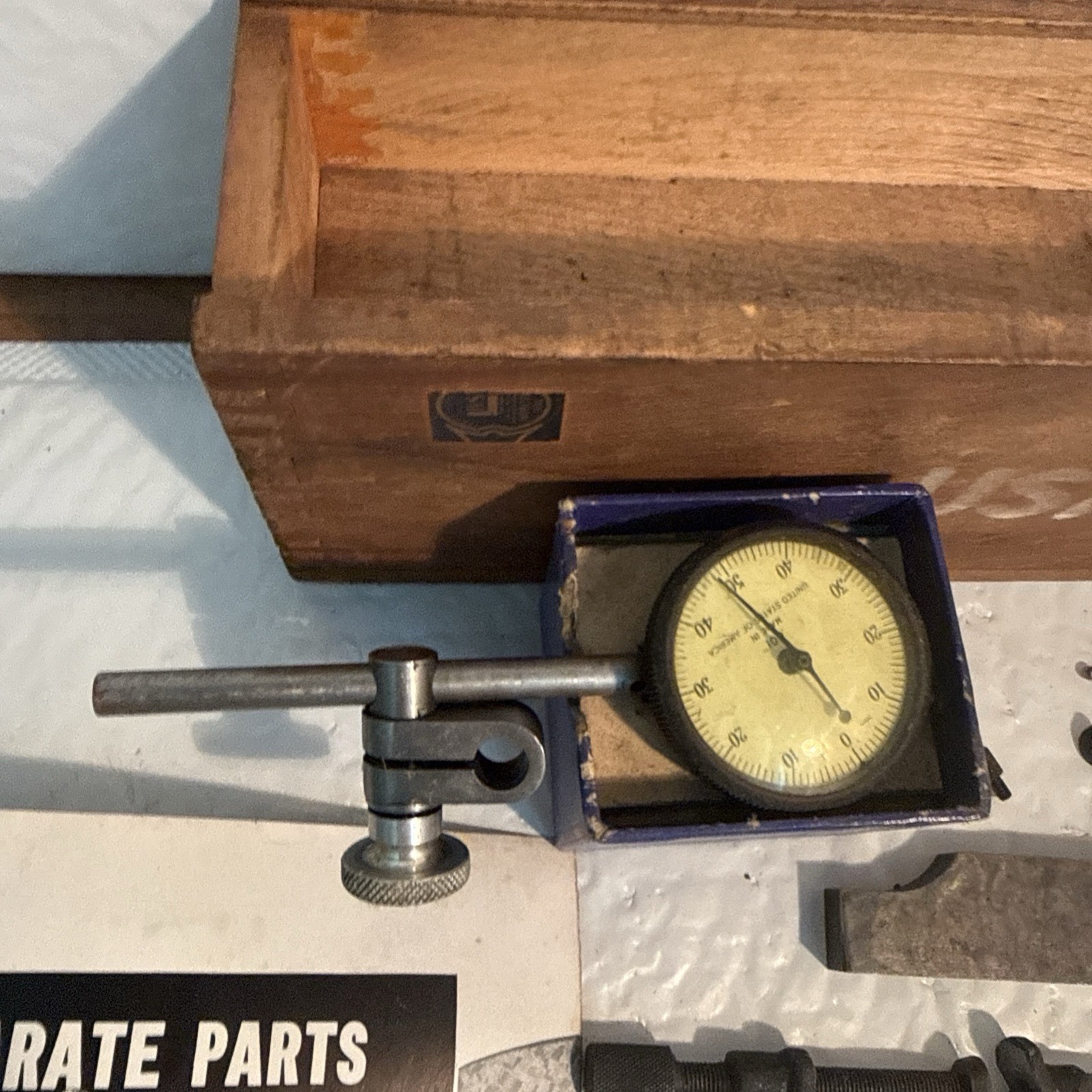 Brown & Sharpe 740 Universal Dial Indicator Set .001" w/ Accessories COMPLETE?
