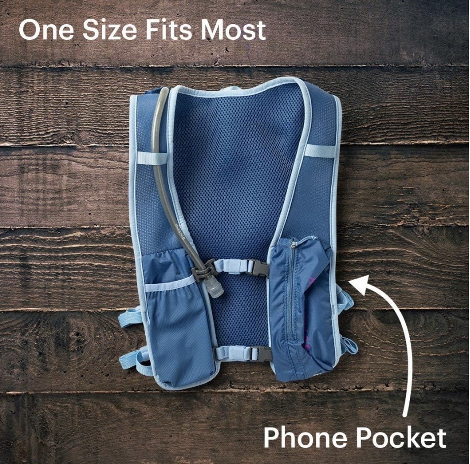 Nathan QuickStart 4L Lightweight Running Hydration Pack 1.5L Blue One Size
