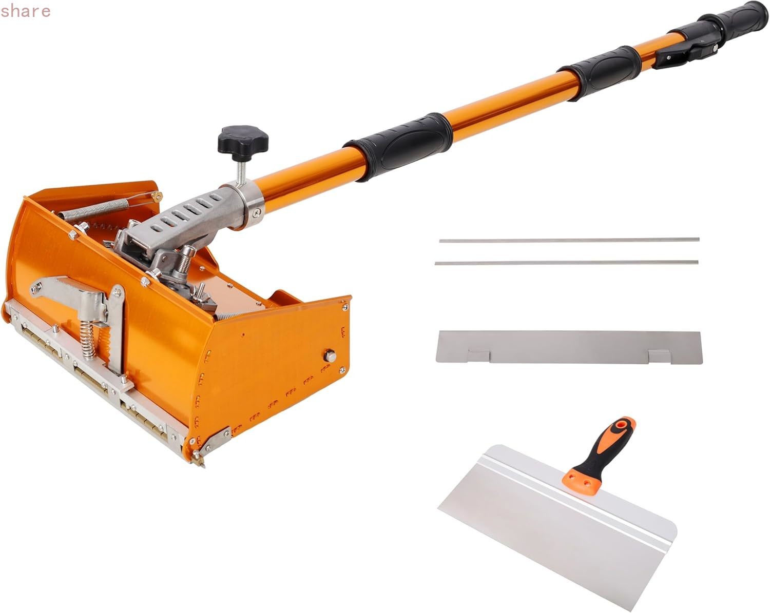 Drywall Finishing Tool,Adjustable Handle 43-68.5In Professional Drywall Flat Box