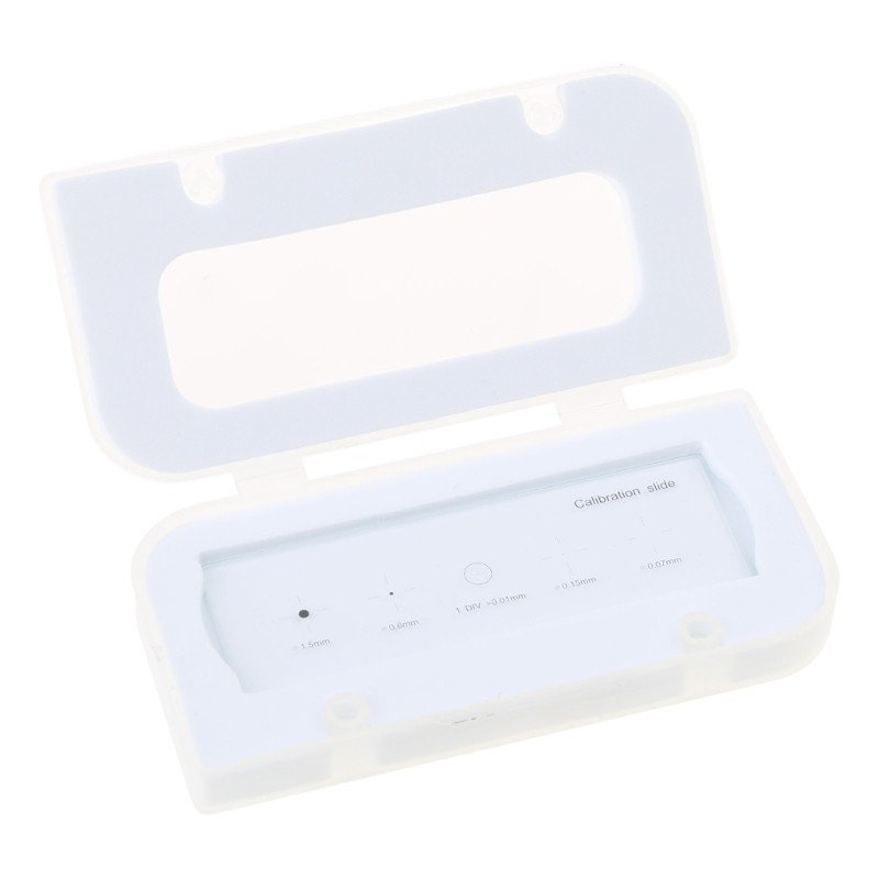 Multifunction Microscope Slides Calibrating Slide Ruler for Electronic Eyepiece