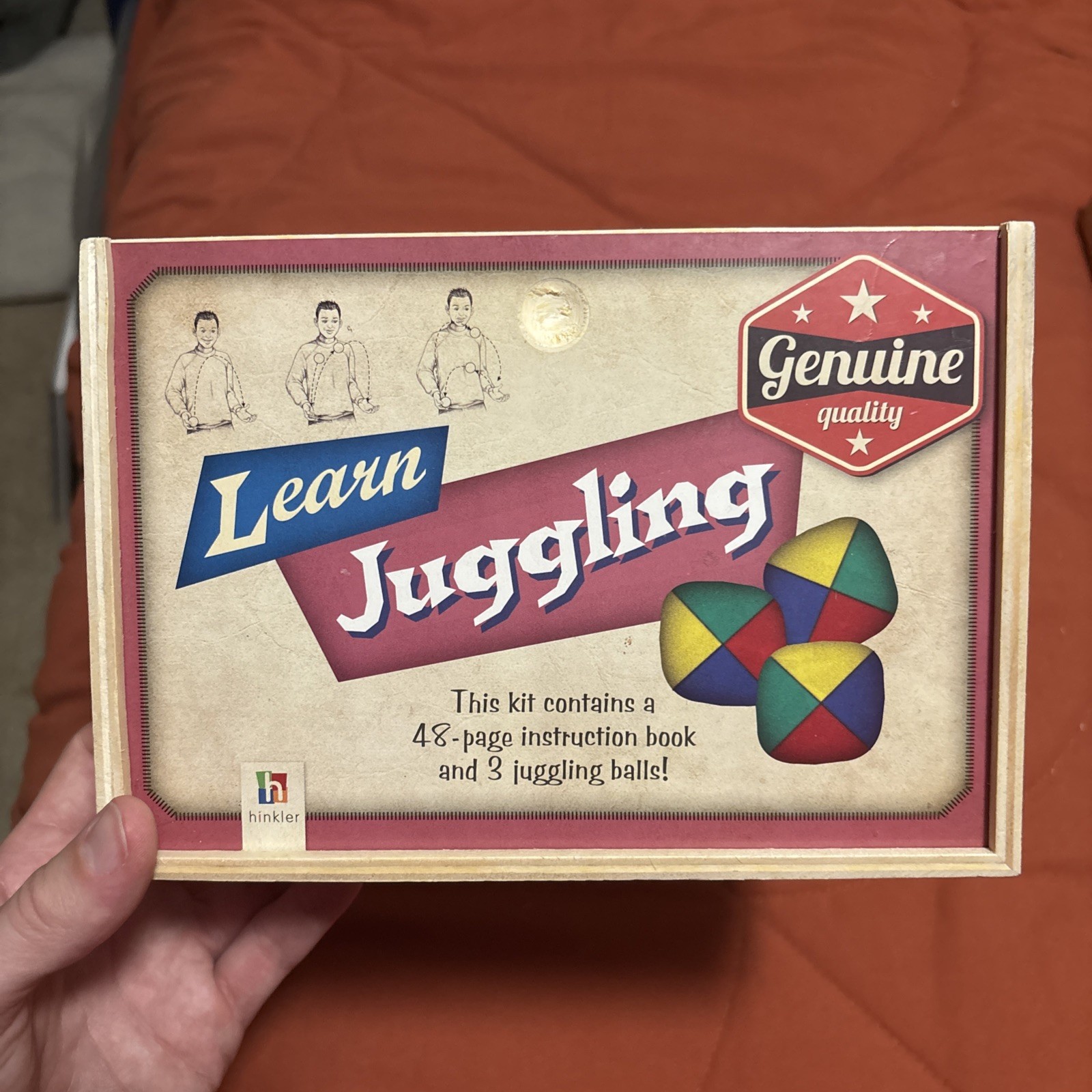 Learn Juggling Kit by Hinkler 3 Balls, Instructions, From Hinkler, New In Box