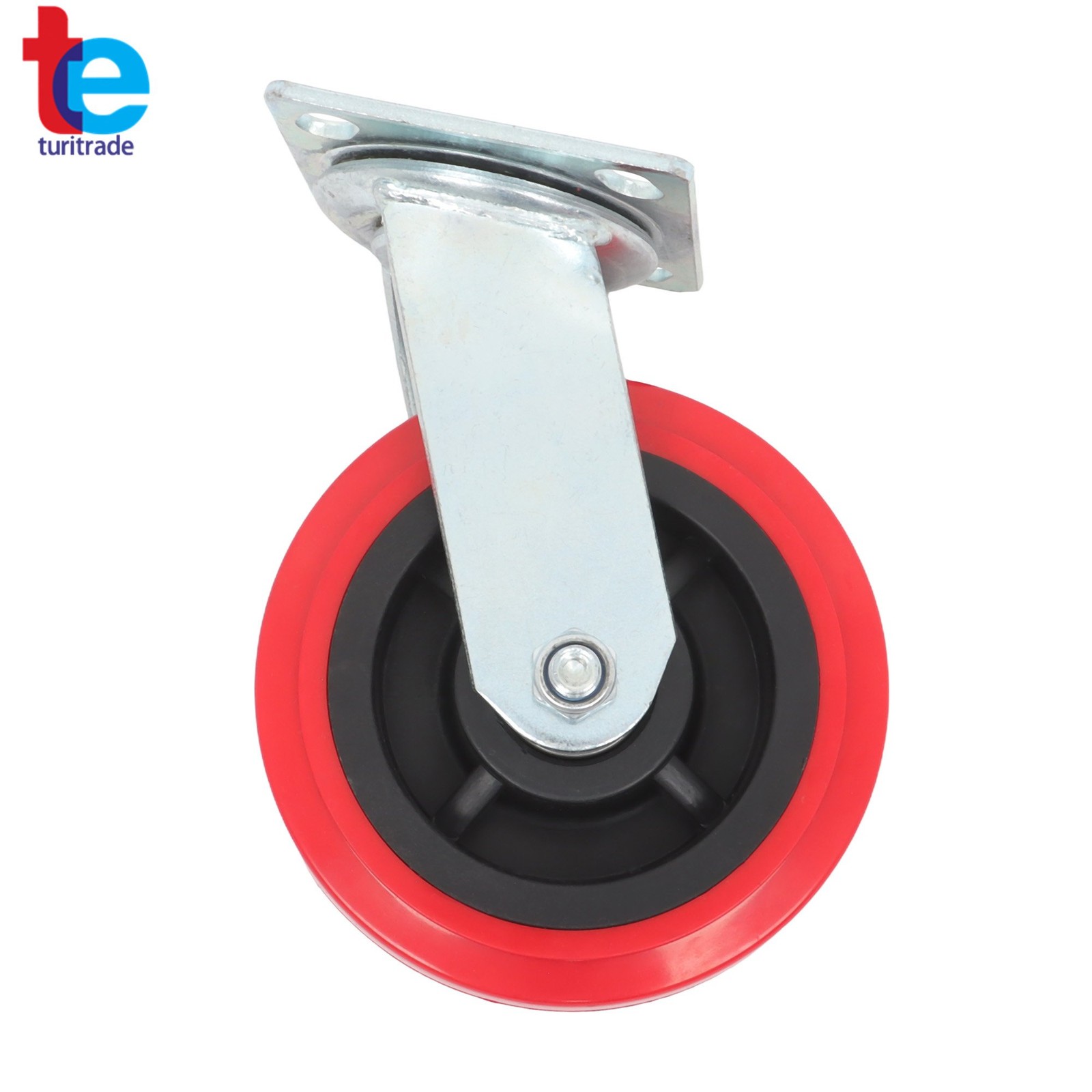 4 Pack Polyurethane 6 Inch Swivel Caster Wheels Heavy Duty 4000Lbs Load Capacity