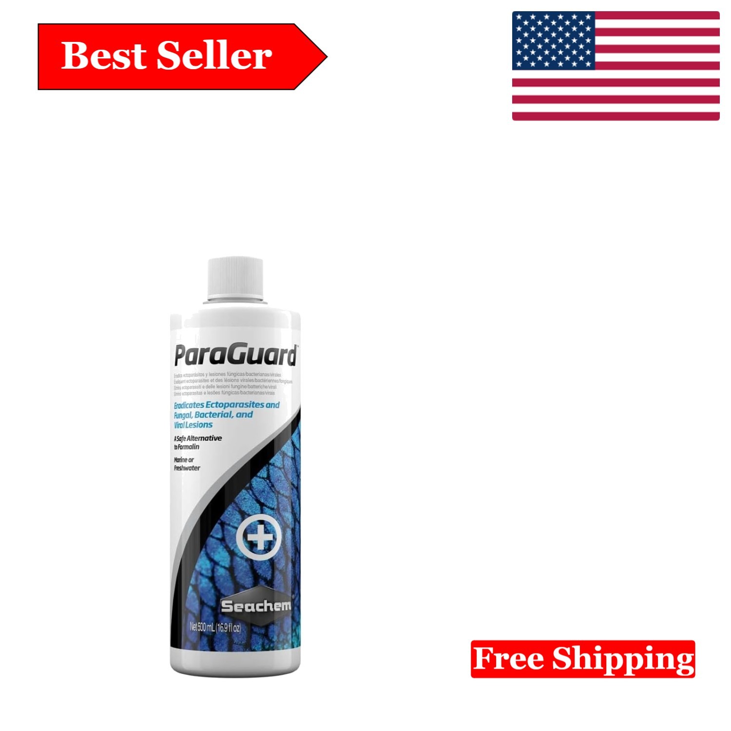 3-Pack ParaGuard 500 mL Liquid - Protect Your Fish with Gentle Parasite Control